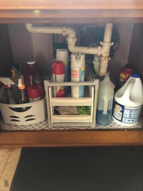 2 Tier Under Sink Sliding Basket Shelves photo review