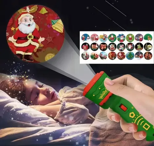 24-Pattern Christmas Projector Flashlight - Educational Toy for Kids