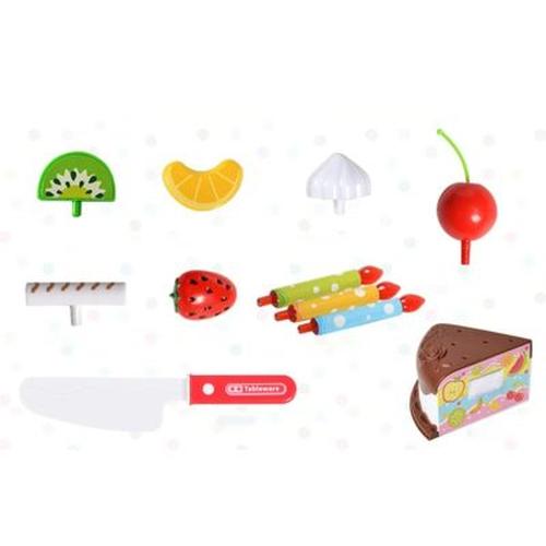 37-Piece Pretend Play Kitchen Toys with Cake Food for Kids