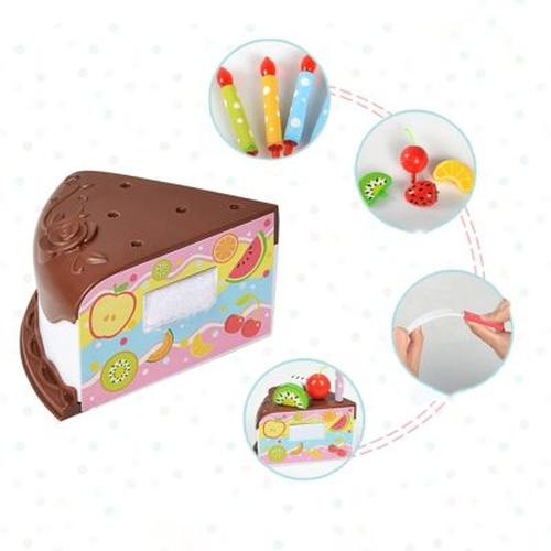 37-Piece Pretend Play Kitchen Toys with Cake Food for Kids