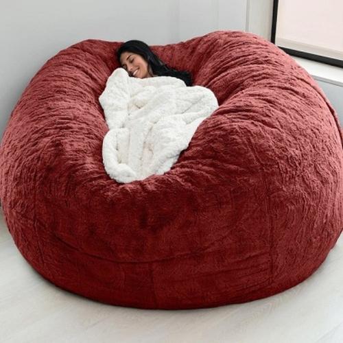 7Ft Oversized Fur Bean Bag Chair Cover