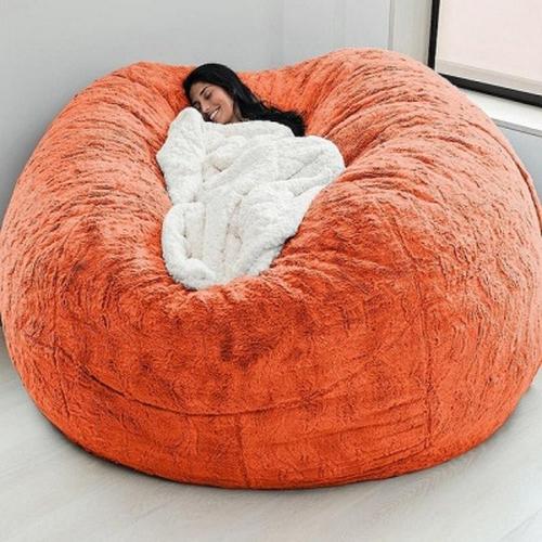 7Ft Oversized Fur Bean Bag Chair Cover