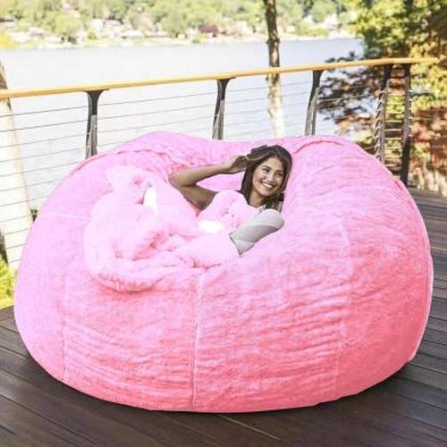 7Ft Oversized Fur Bean Bag Chair Cover