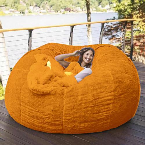 7Ft Oversized Fur Bean Bag Chair Cover