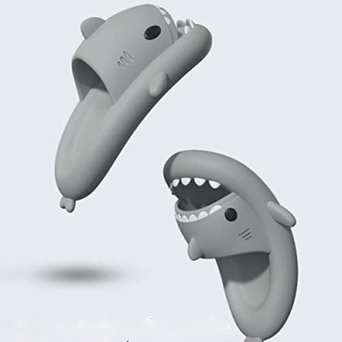 Adult's Slippers Indoor Outdoor Funny Shark Cartoon