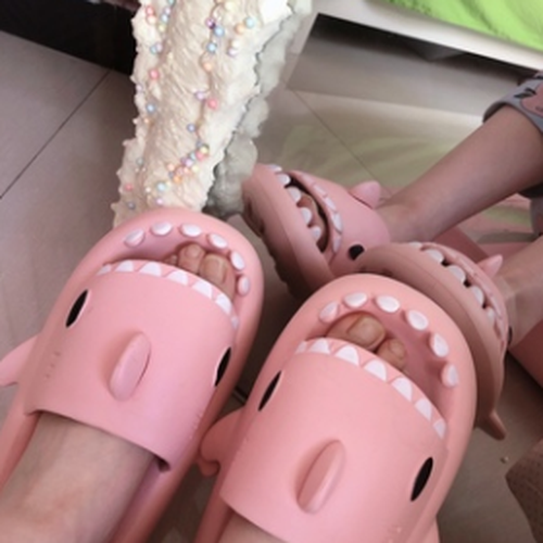 Adult's Slippers Indoor Outdoor Funny Shark Cartoon photo review