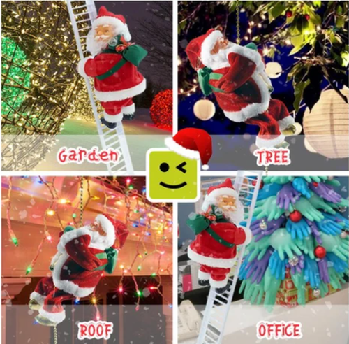 Automatic Santa Climbing Ladder With Music