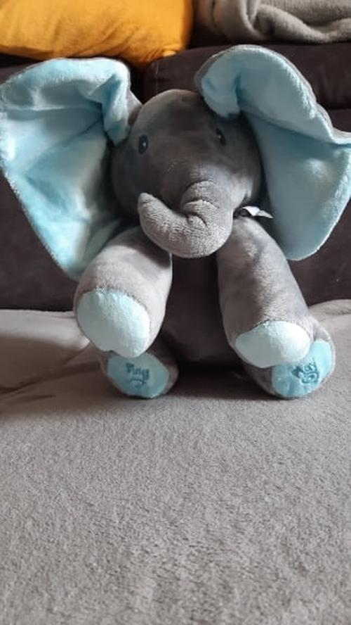 Baby Peek-A-Boo Singing Elephant Plush Toy Educational Electric photo review