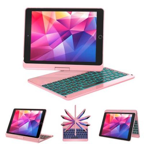 Backlit Bluetooth Keyboard 360 Rotatable iPad Case for Apple Aluminium