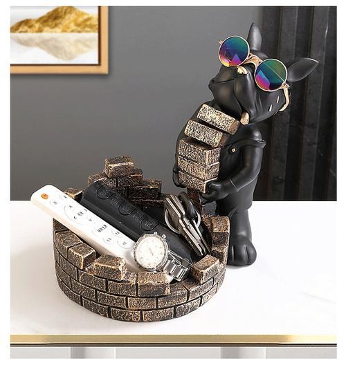 Builder French Bulldog Statue for Home Decor