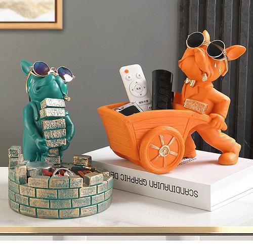 Builder French Bulldog Statue for Home Decor