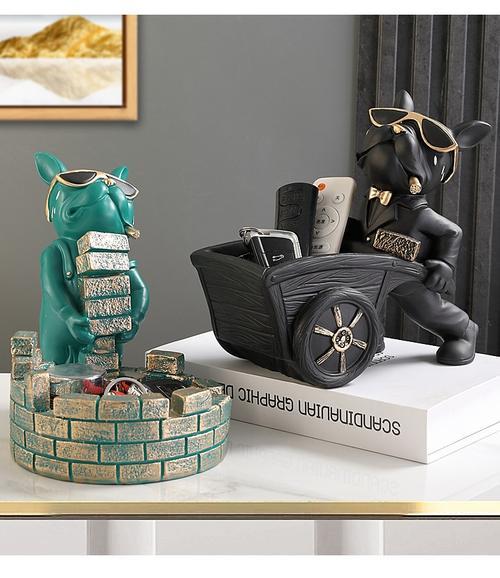 Builder French Bulldog Statue for Home Decor