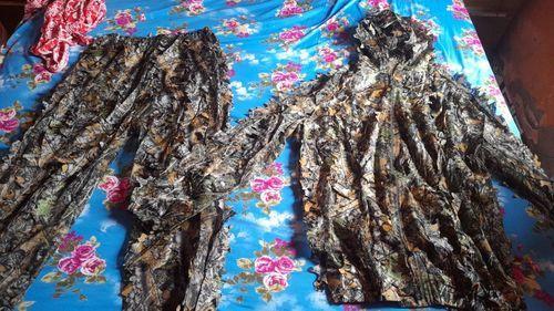 Camouflage Camo Suit, Jungle Bionic Leaves, Hunting Camouflage Clothes photo review