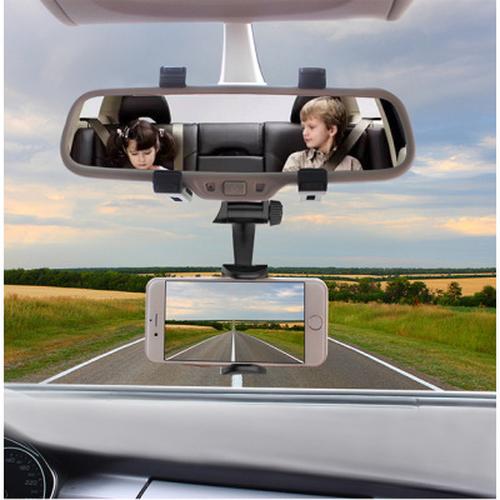 Car Mount Rearview Mirror Phone Holder