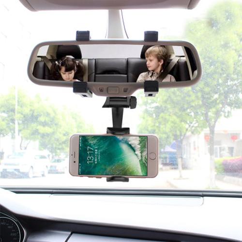 Car Mount Rearview Mirror Phone Holder