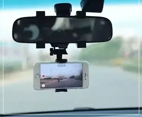 Car Mount Rearview Mirror Phone Holder