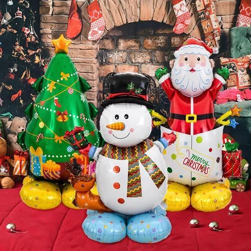 Christmas Decorations: Standing Snowman, Santa Claus Balloon, Xmas Nutcracker Soldier Ball, and More