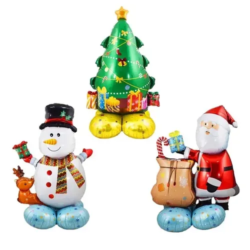 Christmas Decorations: Standing Snowman, Santa Claus Balloon, Xmas Nutcracker Soldier Ball, and More