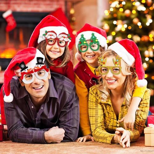 Christmas Glasses Frame - Xmas Party Decorations