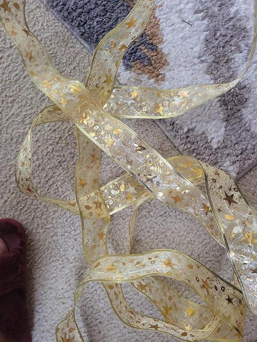 Christmas Ribbon Fairy Lights - Decorations for Christmas Tree, Home, and Party photo review