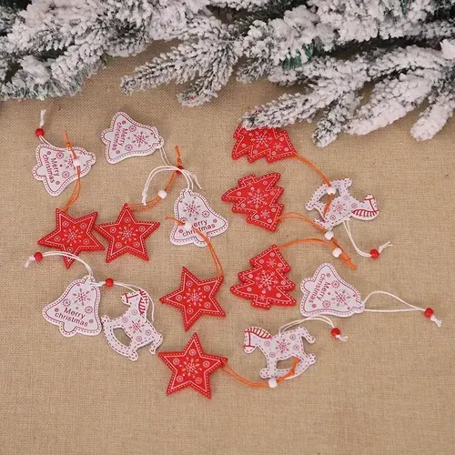 Christmas Wooden Ornaments - Merry Christmas Decorations for Home