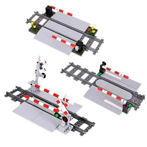 City Series Train Rail Aisle Track Lift Rod Assembled Building Block Toys