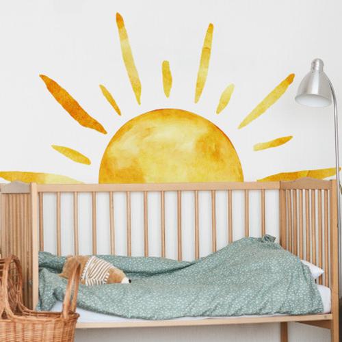 Creative Hand-painted Sun Self-adhesive Wall Sticker