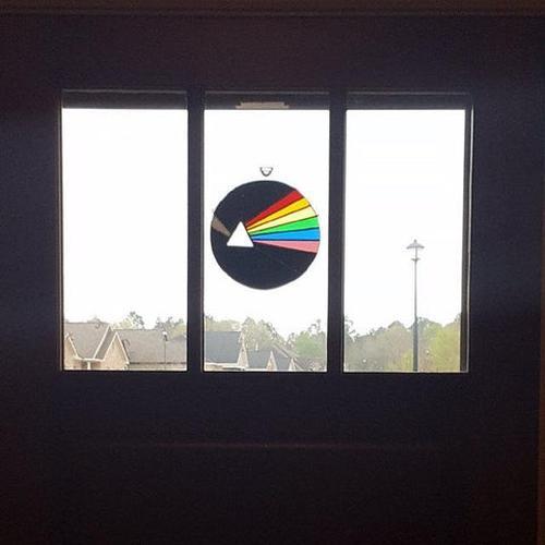 Creative Living Room Wall Decoration Dark Side Of The Moon Stained Glass