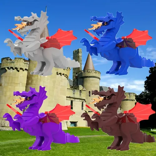 Creative Medieval Dragon  Figures Building Blocks Bricks Collection  Toys For Children