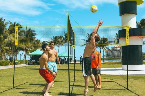 Cross Volleyball Net, PE Four Sides Standard Volleyball Net