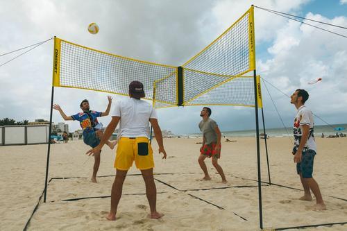 Cross Volleyball Net, PE Four Sides Standard Volleyball Net