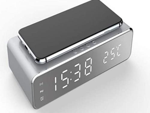 Digital Alarm Clock With Wireless Charger