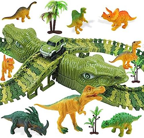 Dinosaur Railway Car Track Racing Toy Set