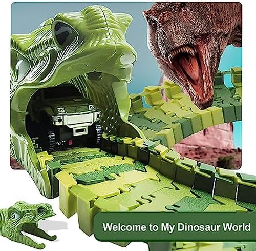 Dinosaur Railway Car Track Racing Toy Set