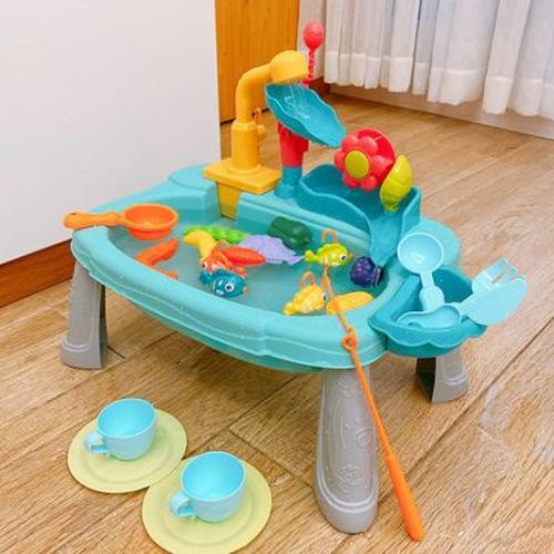 Dishwasher Toys With Tap Water Pretend To Play , Food Immersive Fishing Toys