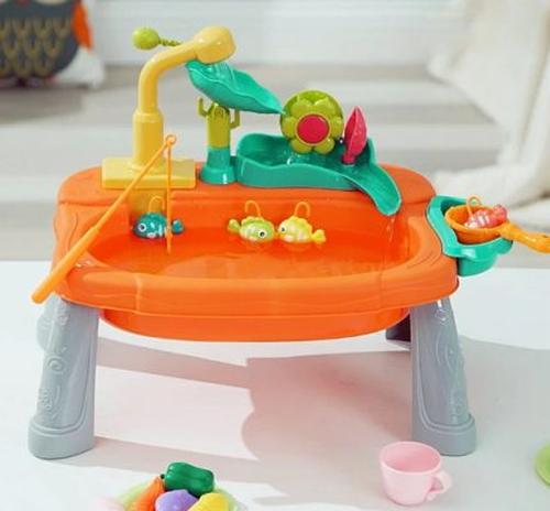 Dishwasher Toys With Tap Water Pretend To Play , Food Immersive Fishing Toys