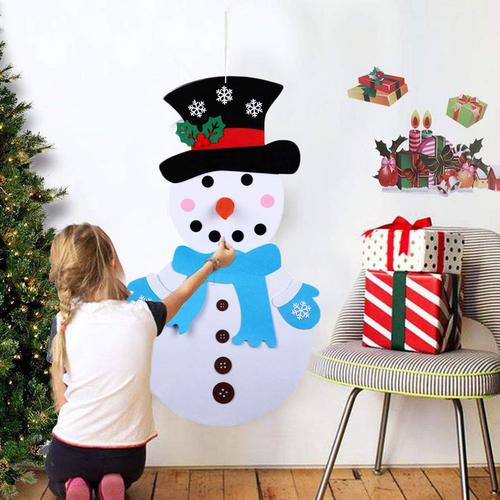 DIY Felt Christmas Snowman or Tree - Best Gift For Children