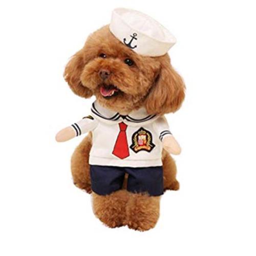 Dog Sailor Costume, Fashion Minimalist Cats And Dogs Pet Clothing