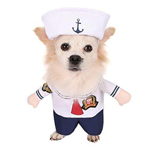 Dog Sailor Costume, Fashion Minimalist Cats And Dogs Pet Clothing