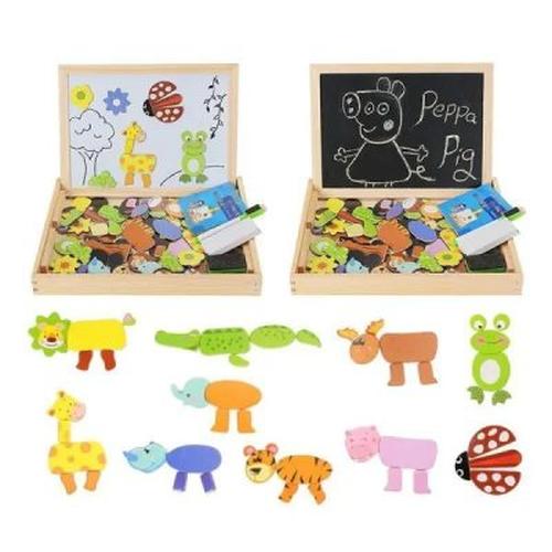 Educational Magnetic Box With Whiteboard &amp; Chalkboard