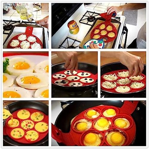 Egg Ring Mold - Nonstick Pancake Maker - Silicone Egg Cooker