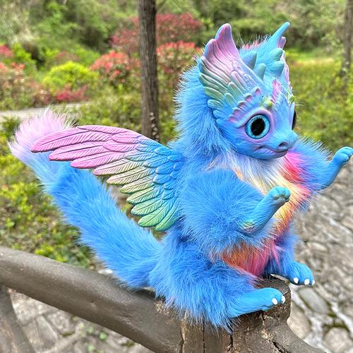 Fantasy Creature Horned Dragon Fantasy Dragon Plush Birthday Gift