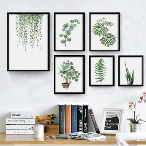 Green Plants Watercolor Wall Decoration Living Room Decoration