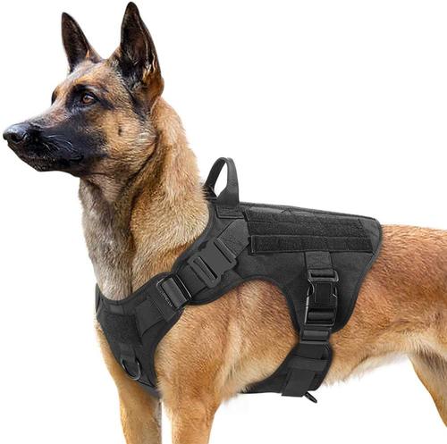 Ihrtrade Tactical Dog Harness For Large Dogs With Handle And Molle &amp; Loop Panels