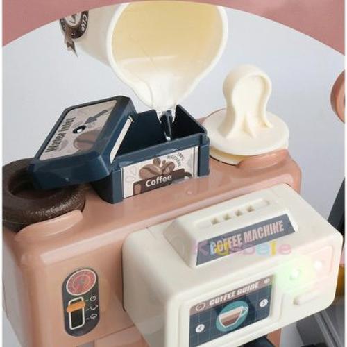 Kids Coffee Machine Toy Set with Simulation Food for Pretend Play