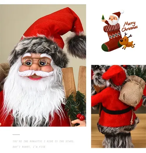 Large Santa Claus Christmas Decorations for Home - Happy New Year