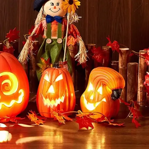 LED Pumpkin Lamp for Halloween Thanksgiving Indoor Outdoor Decoration