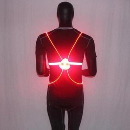 LED Running Vest with Flashing Lights - High Visibility for Night Safety