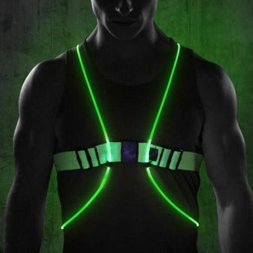 LED Running Vest with Flashing Lights - High Visibility for Night Safety