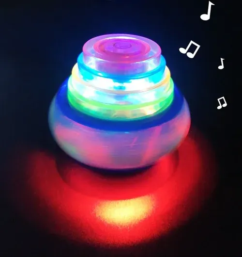 Luminous Rotating Gyro Fidget Spinner with Light and Music for Kids